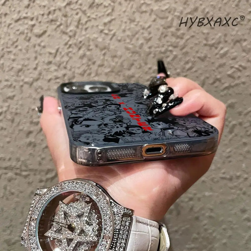 Black HUNTER×HUNTER Hot Anime Phone Case FOR IPhone 17 16 15 Pro MAX 14 13 12 16e 15Pro Plus Shell 17Air Silver Shell IMD Covers