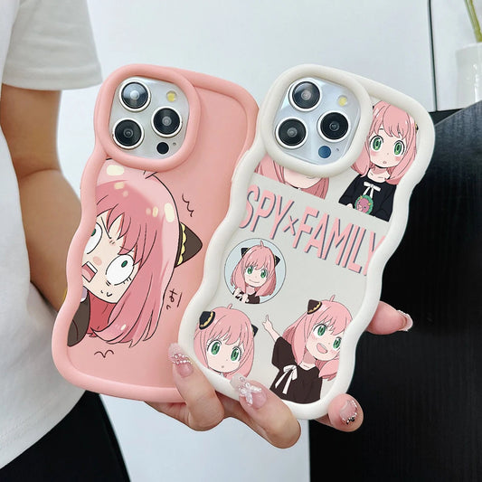 SPY×FAMILY Anya Forger Phone Case for iPhone 16 16e 15 14 Plus 13 12 11 iPhone16 Pro Max X Xs XR 7 8 e Wave Soft Capa CASE Funda