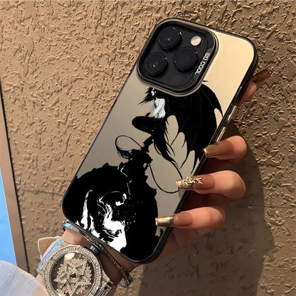 Black Anime Bleachs Kurosaki Ichigo Phone Case For iPhone 16 15 14 13 12 11 Pro Max X XR XSMAX 8 7 Plus Candy Matte Back Cover