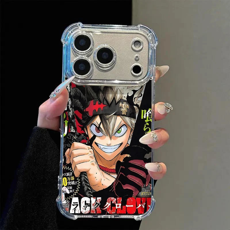 Black Clover BatS KillerS Phone Case For iPhone 17 16e 16 15 14 13 12 Mini Air Pro Max X XR 7 8 Plus Anti Fall Transparent Cover