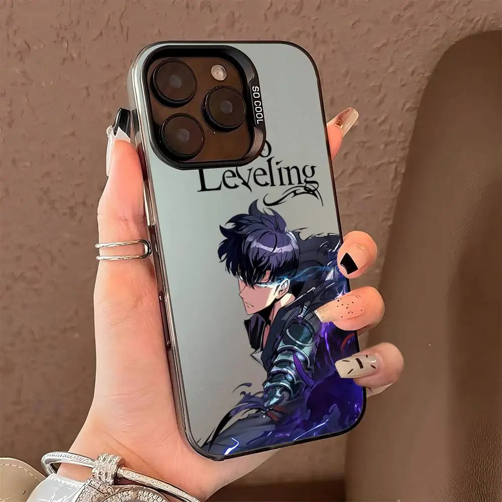 Anime Solos Levelings Phone Case For iPhone 16 15 14 13 12 11 Pro Max X XR XSMAX 8 7 Plus Matte Shockproof Back Anti Fall Cover