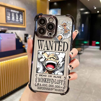 Anime O-One Pieces For iPhone 17 AIR 16E 16 15 14 13 12 11 XS Pro Max mini Plus Plating Anti-Fall Cool Phone Case