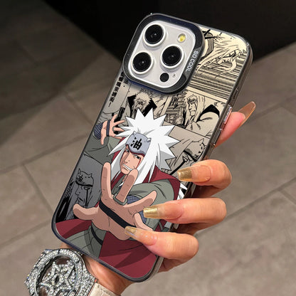 N-NARUTOs K-Kakashies Itachies Phone Case for iPhone 17 Air 16 16e 15 14 Plus 13 12 11 Pro Max X Xs XR 8 Silver Hard Cover
