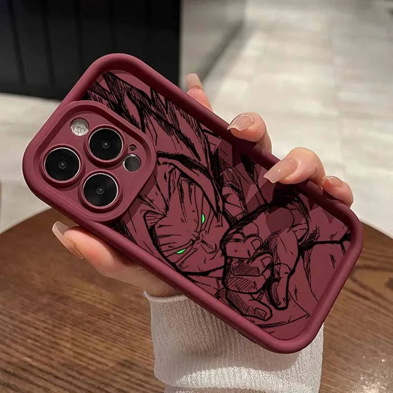 Anime Vegeta Goku Phone Case For Apple iPhone 17 Air 16E 16 15 14 13 12 Mini Pro Max Plus Eyes Ladder Soft Cover