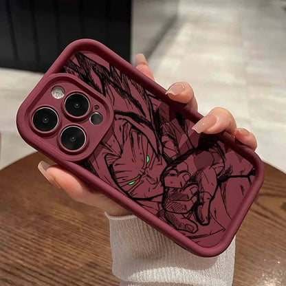 Anime Vegeta Goku Phone Case For Apple iPhone 17 Air 16E 16 15 14 13 12 Mini Pro Max Plus Eyes Ladder Soft Cover
