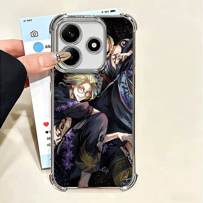 Tokyo Revengers Ran Haitani Rindou Plating Phone Case For Xiaomi Poco X6 X7 X8 Pro Max X5 X3 M8 M7 M5S Redmi 15C 15 14C 13C 17T