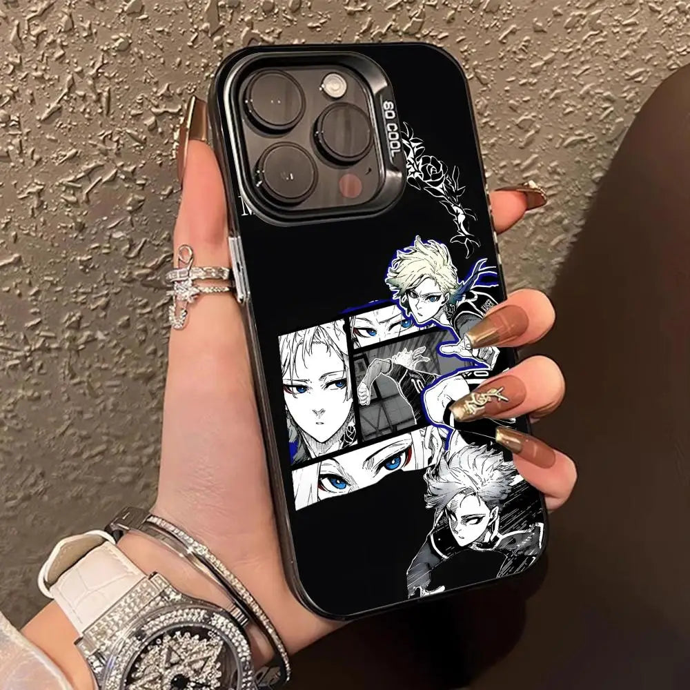 Blue Lock Michael Kaiser Phone Case for iPhone 16 15 14 13 12 11 X XR XS 8 7 Pro Max Plus Translucent Colour Printing Smartphone