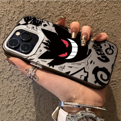 Cartoon P-Pokemon Gengar Plating Phone Case for iPhone 17 16 15 14 13 12 11 Pro Max Plus 17 Air 16E X XR XS Max Back Cover