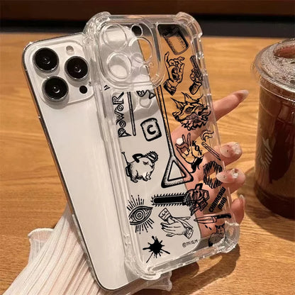 C-Chainsaw Mans Four Corner Anti Fall Airbag Case for iPhone 17 Air 16 15 14 Plus 13 12 11 Pro Max XS Max X XS Silicone Cover