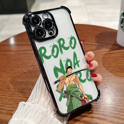HOT Anime Ones Pieces Plating Phone Case For iPhone 17 17e 16 15 14 13 12 11 Pro Max X XR XSMax Mini Air Plus Anti-Fall Airabag