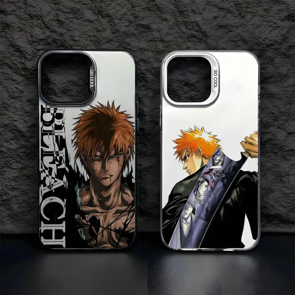 B-BLEACH Phone Case For iPhone 17 16 15 14 13 12 11 Pro Max Designer Matte Laser Aurora Funda Phone Case