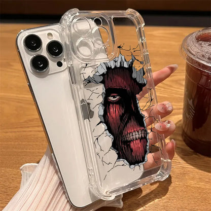 Attacks Anime On Titans Hot Cool Phone Case Clear For iPhone 17 16 14 15 11 12 13 Pro Max 16E Plus 17 Air Soft Shockproof Cover