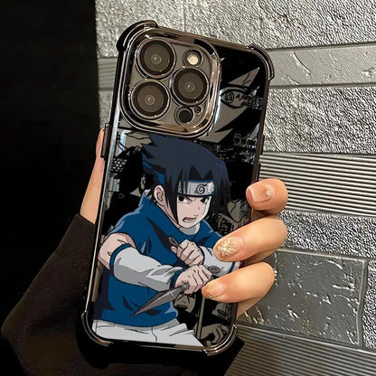 Case for iPhone 11 16 Pro Max 15 Plus 13 17 Air 14 12 Soft Phone Cover Anime Character Sasukes