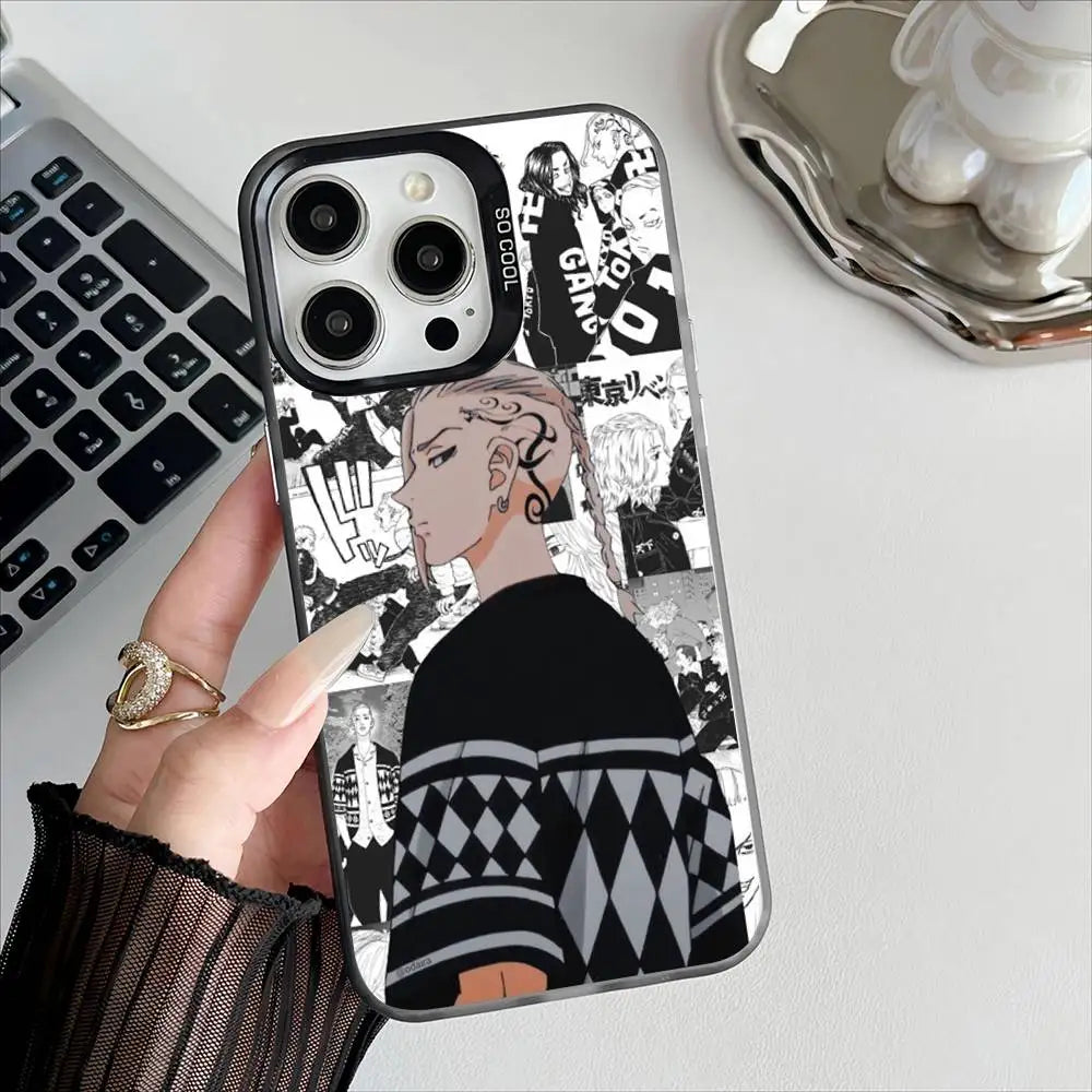 T-Tokyo R-Revengers Anime Phone Case For Apple 11 12 13 14 15 16Pro Max Plus Protect Plating Phone Cover