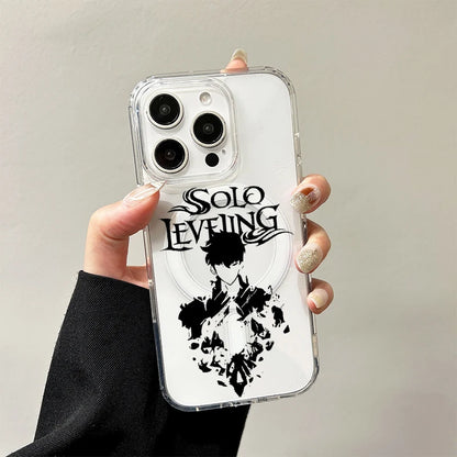 Solo Leveling Sung Jin-Woo Wireless Charging Case for iPhone 17 Air 16 E 15 14 Plus 13 12 Mini 11 Pro Max Silicone Hard Cover