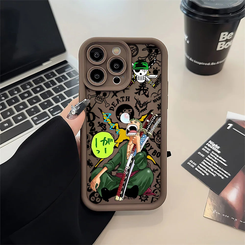 Anime O-Ones Pieces Luffys Zoros Phone Case for IPhone 17e 17 16e 16 15 14 13 12 11 Air Pro Max Mini XR Plus Soft TPU Back Cover