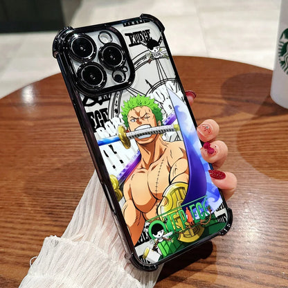HOT Anime Ones Pieces Plating Phone Case For iPhone 17 17e 16 15 14 13 12 11 Pro Max X XR XSMax Mini Air Plus Anti-Fall Airabag