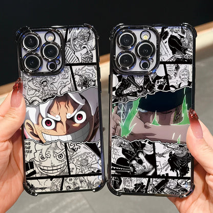 One P-Pieces L-Luffies Phone Case for iPhone 17 Air 16 15 14 Plus 13 12 11 Pro Max X Xs XR 8 e Anti-drop Transparent Soft Cover