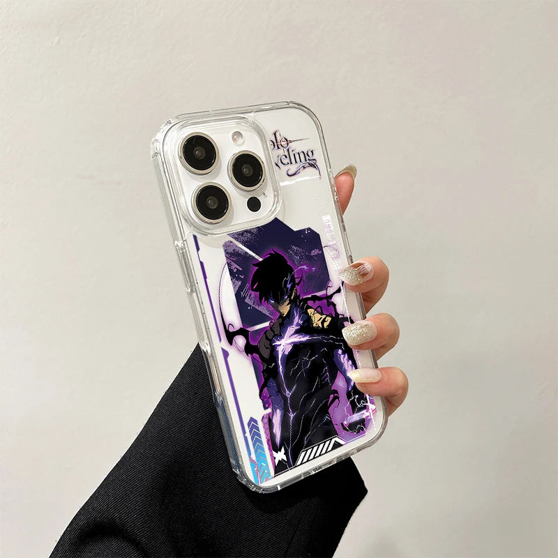 Solo Leveling Sung Jin-Woo Wireless Charging Case for iPhone 17 Air 16 E 15 14 Plus 13 12 Mini 11 Pro Max Silicone Hard Cover