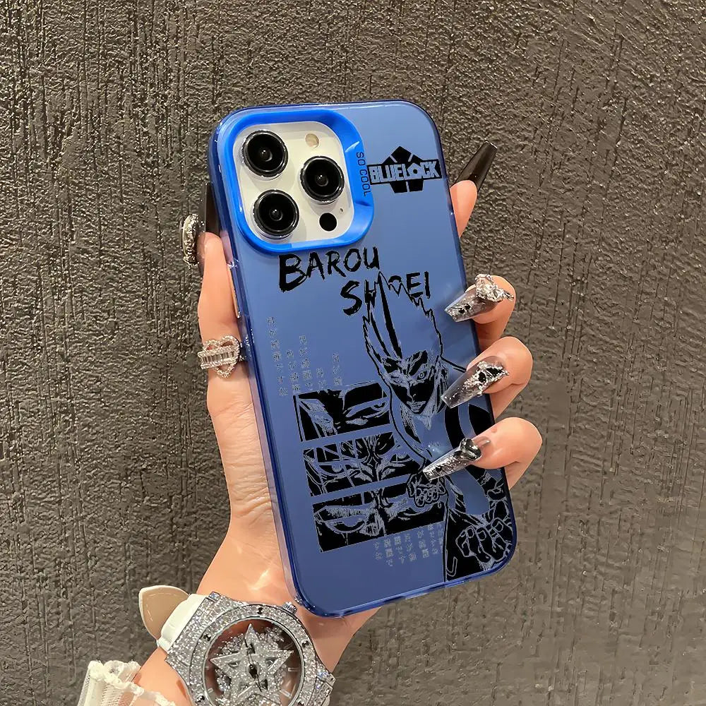Anime blue lock Phone Case TPU Slim Shockproof Phone Case Full Camera Cover For iPhone 17 16 15 14 13 12 11 Pro Max