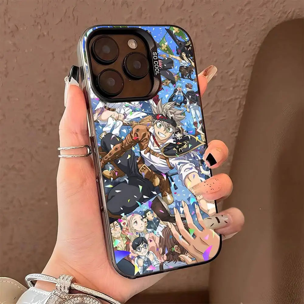 Black Clover Anime Phone Case Phone Case Color Silver Shell For IPhone 17 16 15 14 13 12 11 Pro Max Plus