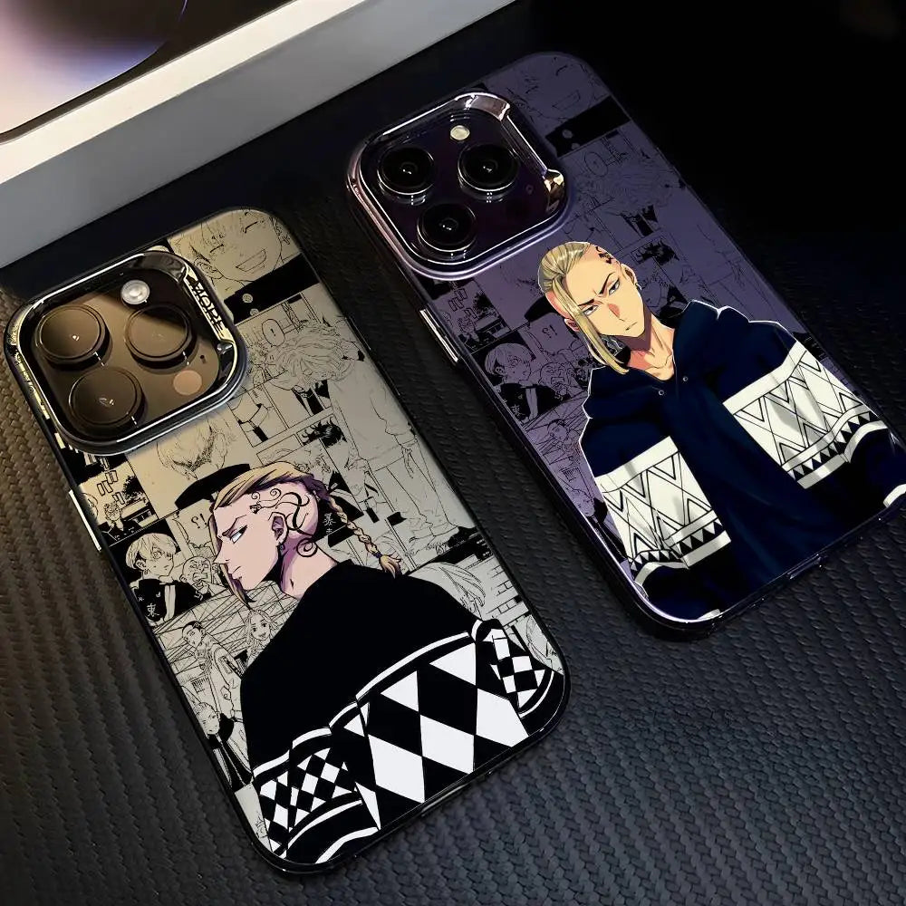 Anime Tokyo Revengers Draken Phone Case For iPhone 17 16 15 14 13 12 11 Pro Max Air multicolor Matte Laser Metallic Aurora Funda