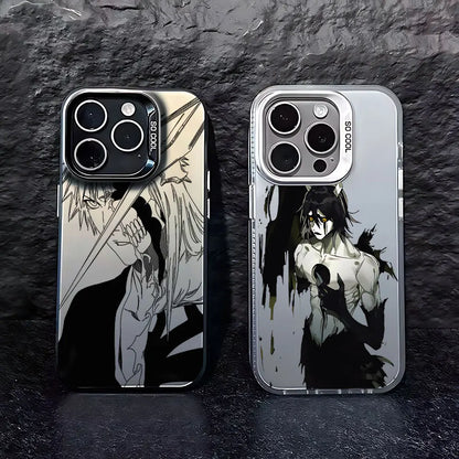Black Anime Bleachs Kurosaki Ichigo Phone Case For iPhone 16 15 14 13 12 11 Pro Max X XR XSMAX 8 7 Plus Candy Matte Back Cover