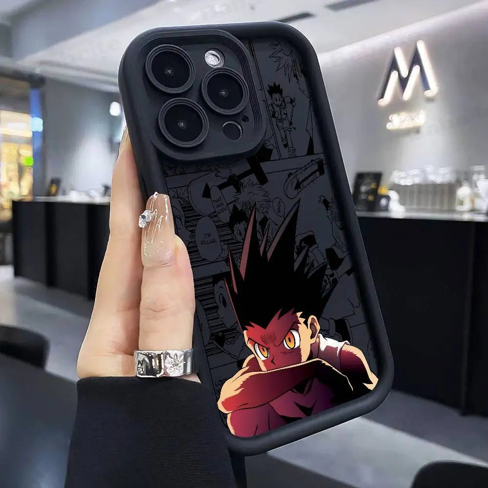 Anime Killua Hunter X Hunter Silicone Phone Case For iPhone 17 Air 17 16 15 14 13 12 11 Plus Pro Max Shockproof Soft Cover
