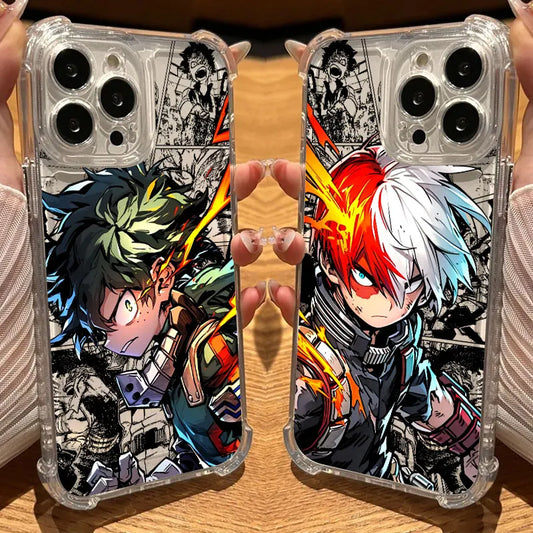 My Hero Cool Academias Anime Phone Case Clear For iPhone 17 16 14 15 11 12 13 Pro Max 16E 15 16 Plus 17Air Soft Shockproof Cover