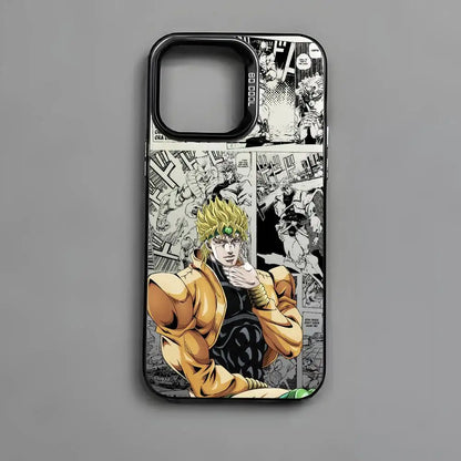 Anime J-JOJO Cool Phone Case For iPhone 17 16 15 14 13 12 11 Pro Max Air multicolor Matte Laser Metallic Aurora Funda
