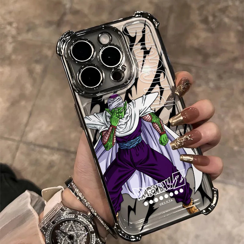 Luxury D-Dragons G-Gokus Plating Phone Case For iPhone 17 17e 16e 16 15 14 13 12 11 Pro Max XSMax Mini Air Plus Anti-Fall Balls
