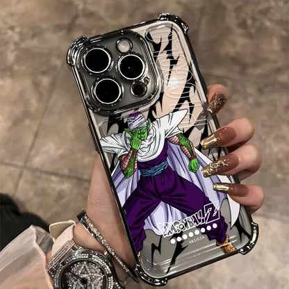Luxury D-Dragons G-Gokus Plating Phone Case For iPhone 17 17e 16e 16 15 14 13 12 11 Pro Max XSMax Mini Air Plus Anti-Fall Balls