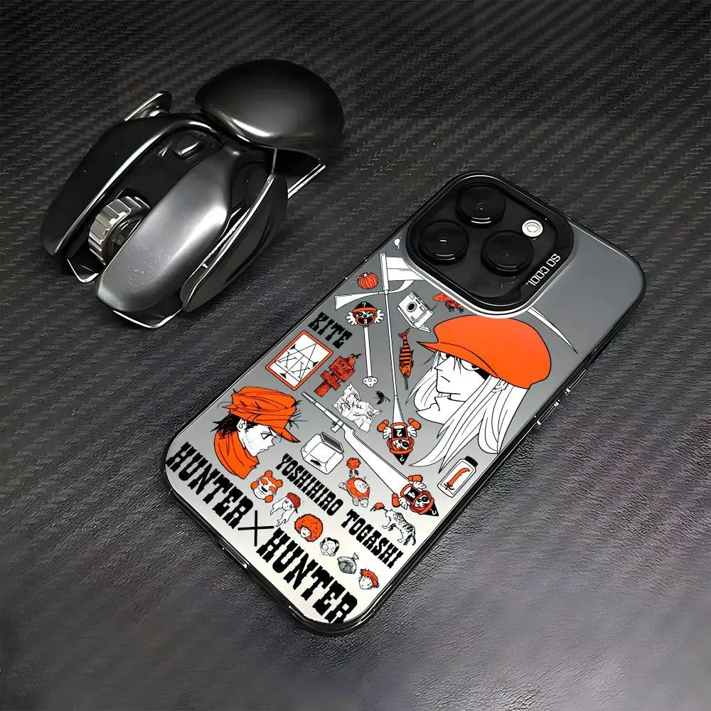 HUNTER HUNTER Phone Case For lMDColor Silver Shell For lPhone 17 16 15 14 13 12 11 Pro Max Plus