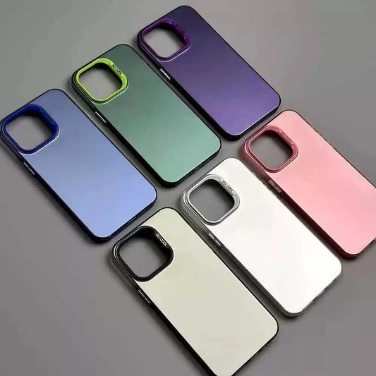 HUNTER HUNTER Phone Case For lMDColor Silver Shell For lPhone 17 16 e 15 14 13 12 11 Pro Max Plus