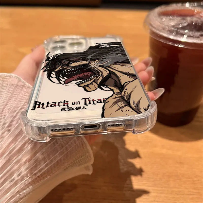 Attacks Anime On Titans Hot Cool Phone Case Clear For iPhone 17 16 14 15 11 12 13 Pro Max 16E Plus 17 Air Soft Shockproof Cover