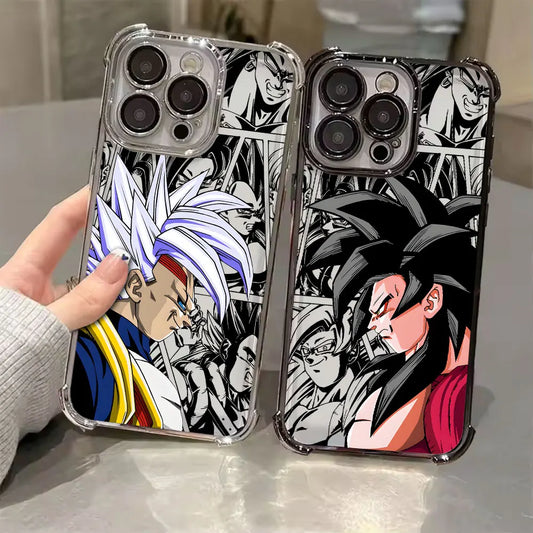 Dragons Balls GT Saiyans Vegeta Goku Phone Case for iPhone 11 13 15 16 17 Pro Max 14 Plus 17Air 16E 12 Mini 11 17Pro Clear Cover