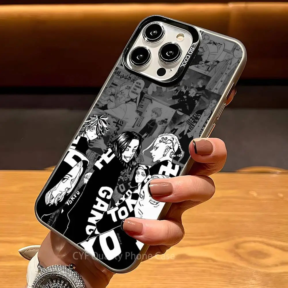 T-Tokyo R-Revengers Anime Phone Case For Apple 11 12 13 14 15 16Pro Max Plus Protect Plating Phone Cover