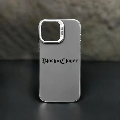 Black Clover logo Phone Case For iPhone 11/12/13/14/15/16/17 Pro Max Color Gradient TPU Case Shockproof Cover