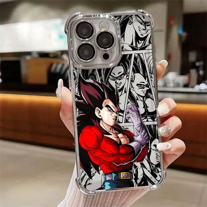 Dragons Balls GT Saiyans Vegeta Goku Phone Case for iPhone 11 13 15 16 17 Pro Max 14 Plus 17Air 16E 12 Mini 11 17Pro Clear Cover
