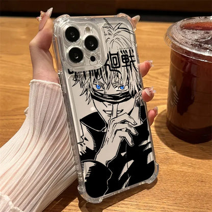 Jujutsus Kaisens Gojo Satoru Clear Case For iPhone 17 16 15 14 13 12 11 Pro Max 16e 17e Air 13 Mini 15 Plus XS X 7 8 Phone Cover