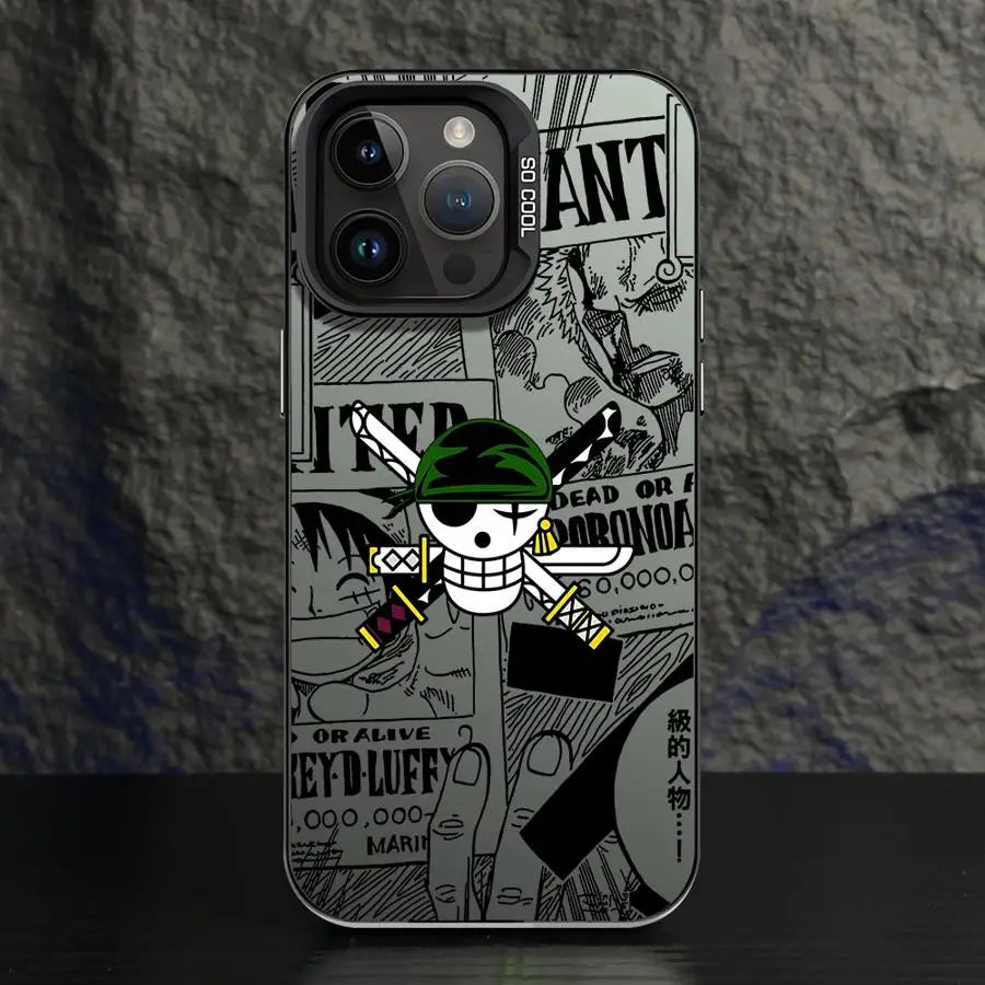 One Piece Bone Logo Cover Phone Case for iPhone 16e 11 12 13 Pro Max 14 15 16 Plus