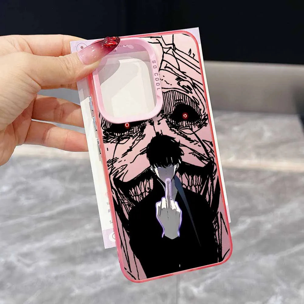 Anime Solos Levelings Phone Case For iPhone 17 16e 16 15 14 13 12 11 mini Pro Max X XR XSMAX Air Plus Anti Fall Matte Back Cover