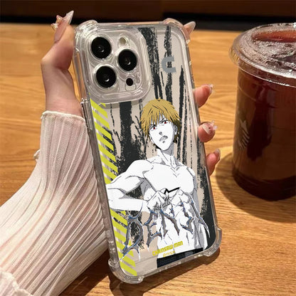 C-Chainsaw Mans Four Corner Anti Fall Airbag Case for iPhone 17 Air 16 15 14 Plus 13 12 11 Pro Max XS Max X XS Silicone Cover