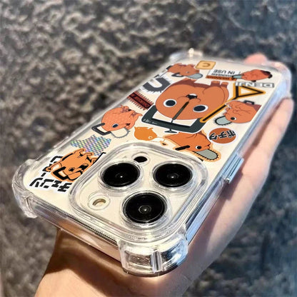 C-Chainsaw Mans Four Corner Anti Fall Airbag Case for iPhone 17 Air 16 15 14 Plus 13 12 11 Pro Max XS Max X XS Silicone Cover