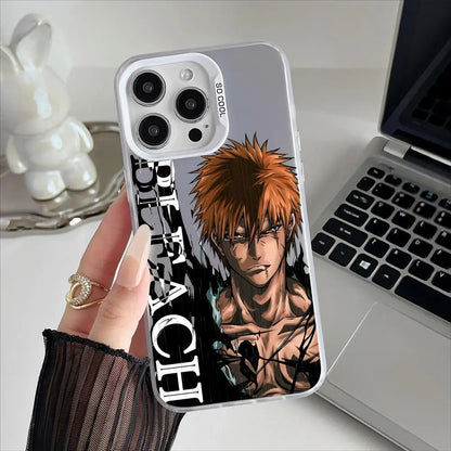 B-BLEACH Phone Case For iPhone 17 16 15 14 13 12 11 Pro Max Designer Matte Laser Aurora Funda Phone Case