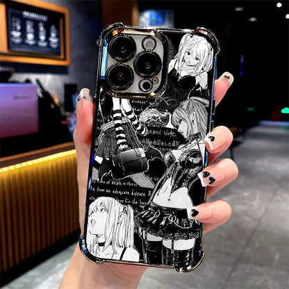 Anime DEATH NOTE Misa Amane Plating Phone Case For iPhone 17 16e 16 15 14 13 12 11 Pro Max X XR XSMax Mini Air Plus Anti-Fall