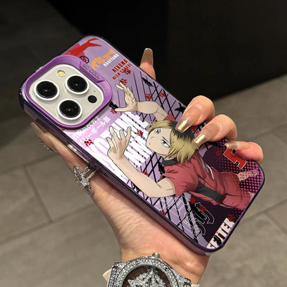 Haikyuu!! Kenma Kozume Phone Case for iPhone 17 Air 16 16e 15 14 Plus 13 12 11 Pro Max X Xs XR 8 Colorful Silver Hard Cover