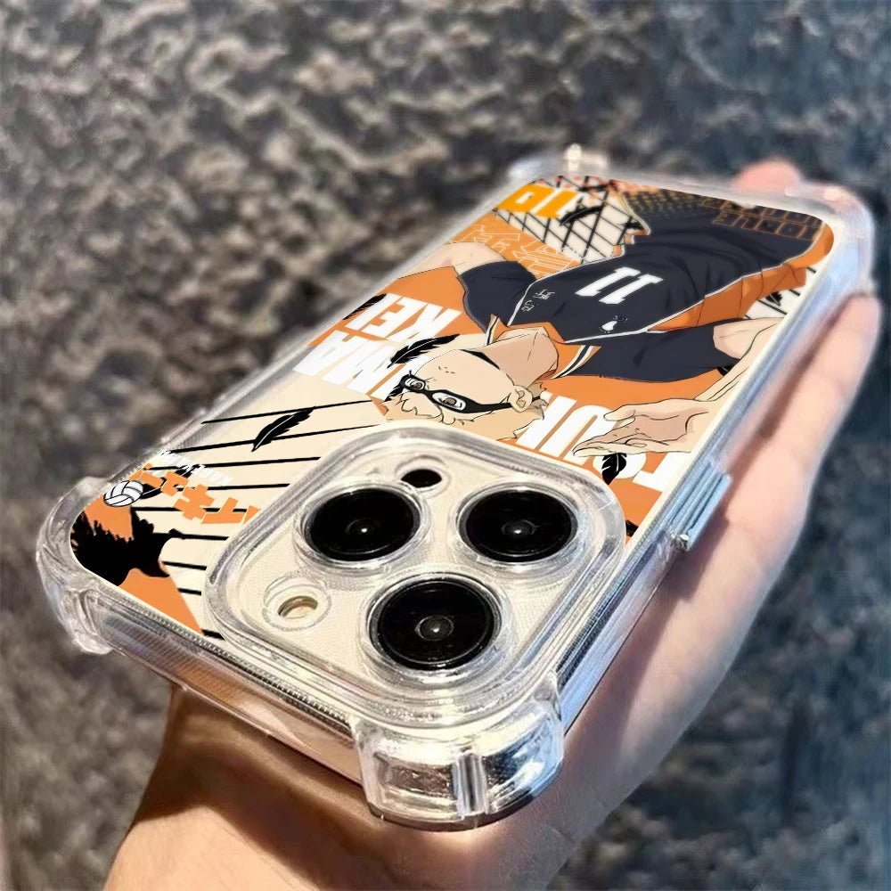 Haikyuu Oya Volleyball Phone Case for iPhone 16 15 14 Plus 13 12 Mini 11 iPhone16 Pro Max X Xs XR 7 8 Soft Thin Clear Cover