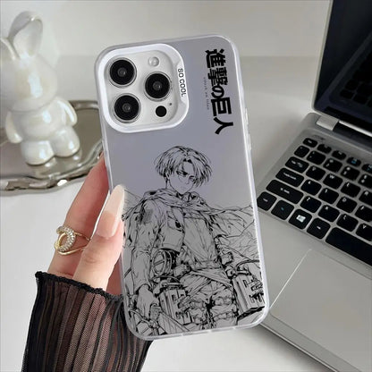 Hot Anime A-Attack on Titan Phone Case For iPhone 17 16 15 14 13 12 11 Pro Max Designer Matte Laser Aurora Funda Phone Case