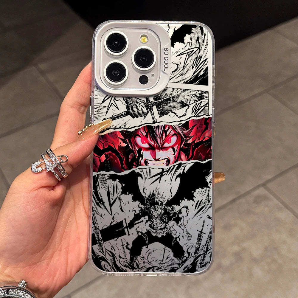 Black Clover Astas Phone Case for Xiaomi Redmi 14C 13C 12C 10 Note 15 14 13 12 Pro Plus 4G 5G Silver Hard Cover